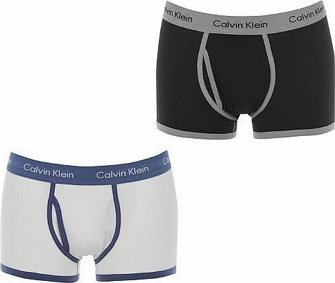 Calvin Klein Klein 2Pk Boxer Mens[Medium,Blk/Silv&Wht/Bl]